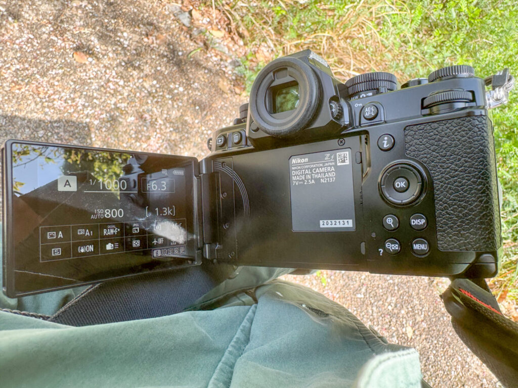 Zfのバリアングルを開けた状態